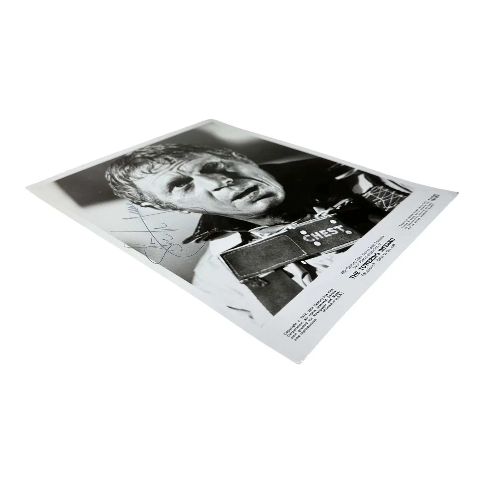 Steve McQueen — STEVE McQUEEN Signed Autograph The Towering Inferno Movie Publicity Press Photo, изображение 5