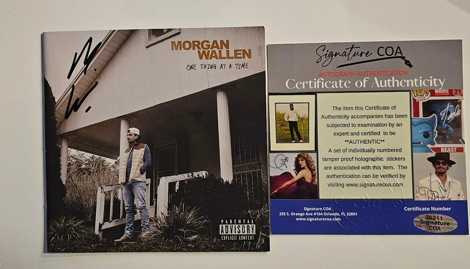 Morgan Wallen signed autographed One Thing at a Time CD COA, image 3