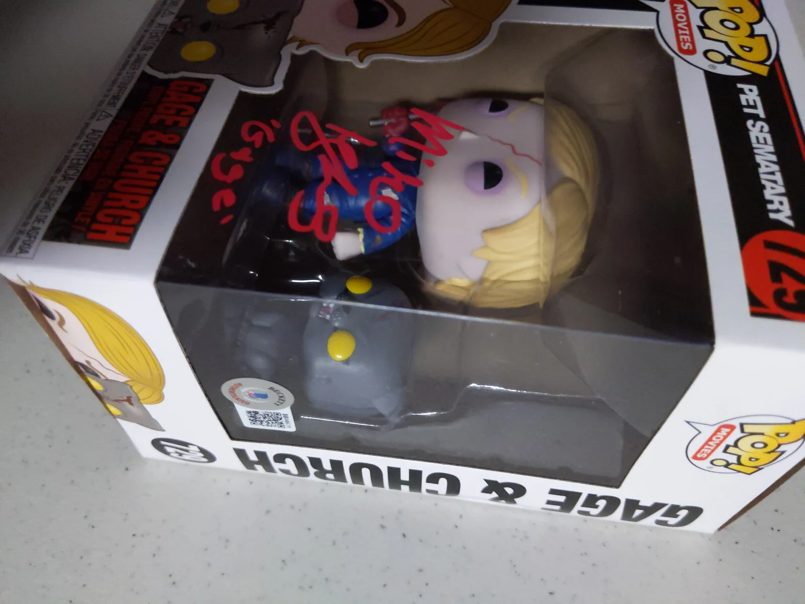Miko Hughes — MIKO HUGHES Signed FUNKO POP Pet Sematary Gage & Church Autograph JSA BAS QR, изображение 2