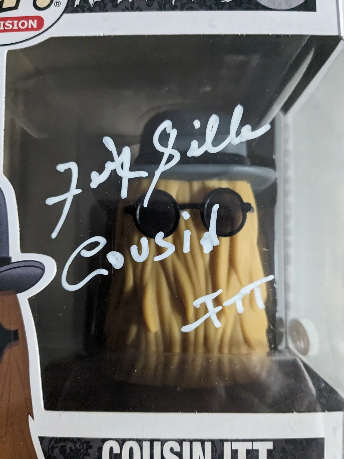 Felix Silla — FELIX SILLA Signed FUNKO POP Cousin Itt Addams Family Autograph JSA BAS COA W, image 2