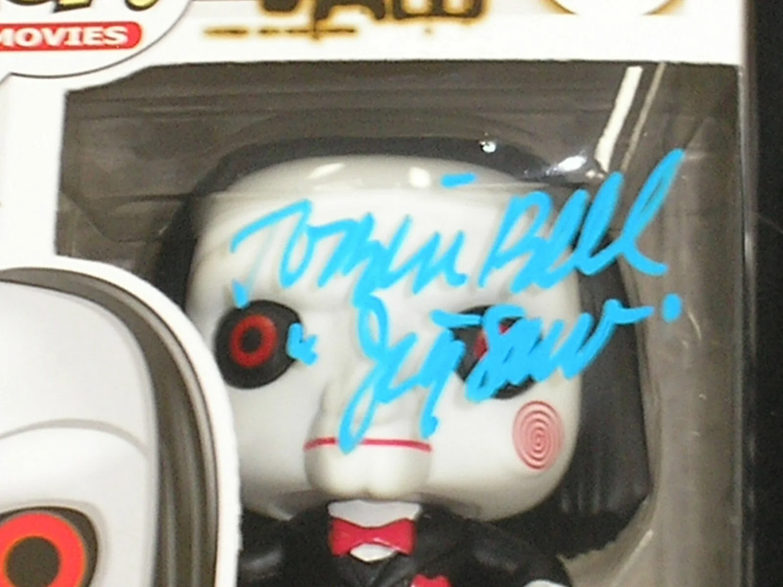 TOBIN BELL Signed Billy The Puppet FUNKO POP Jigsaw SAW VAULTED JSA BAS COA, image 2