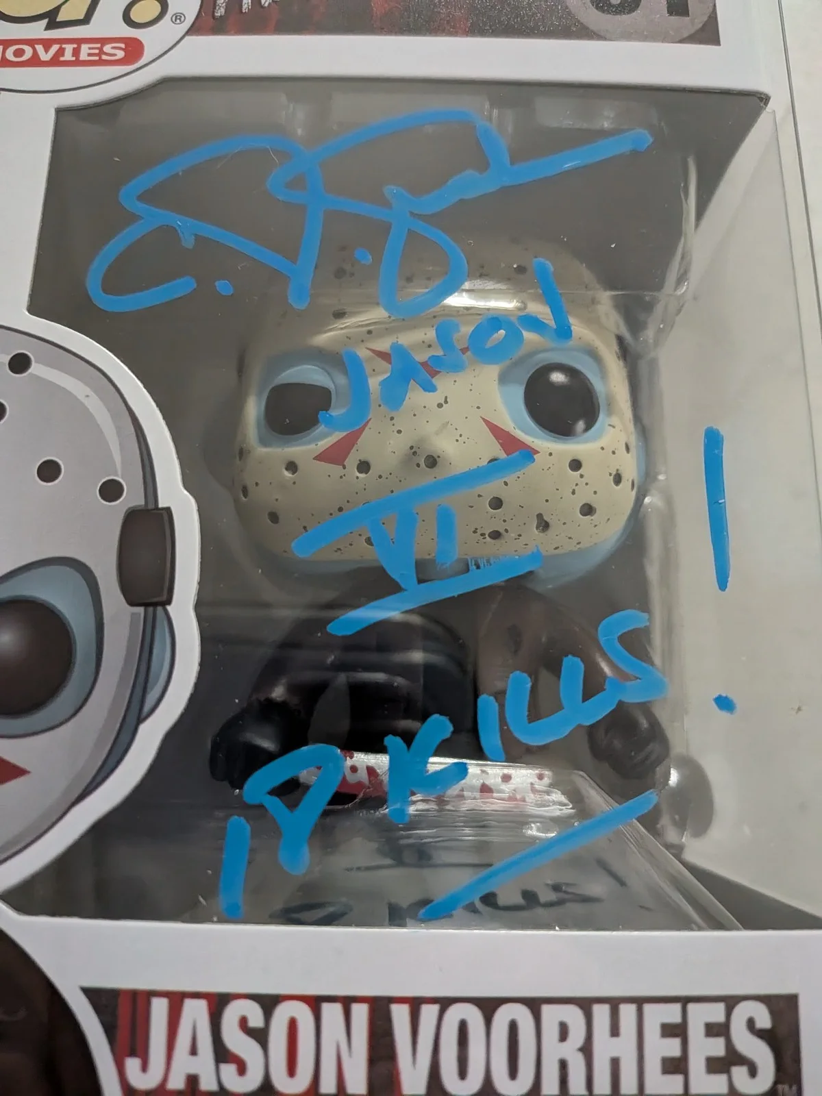 CJ GRAHAM Signed FUNKO POP JASON Friday the 13th Pt VI 18 Kills Auto JSA COA, изображение 2