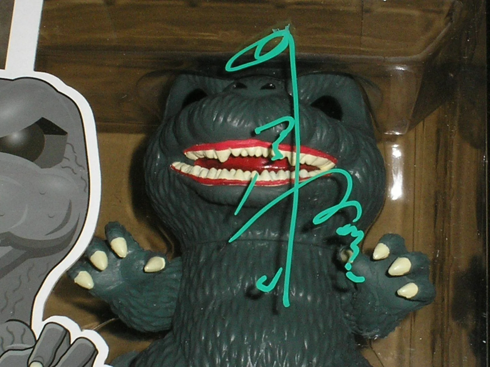 HARUO NAKAJIMA Suit Actor Signed 6" GODZILLA FUNKO POP Auto BAS JSA COA green, изображение 3
