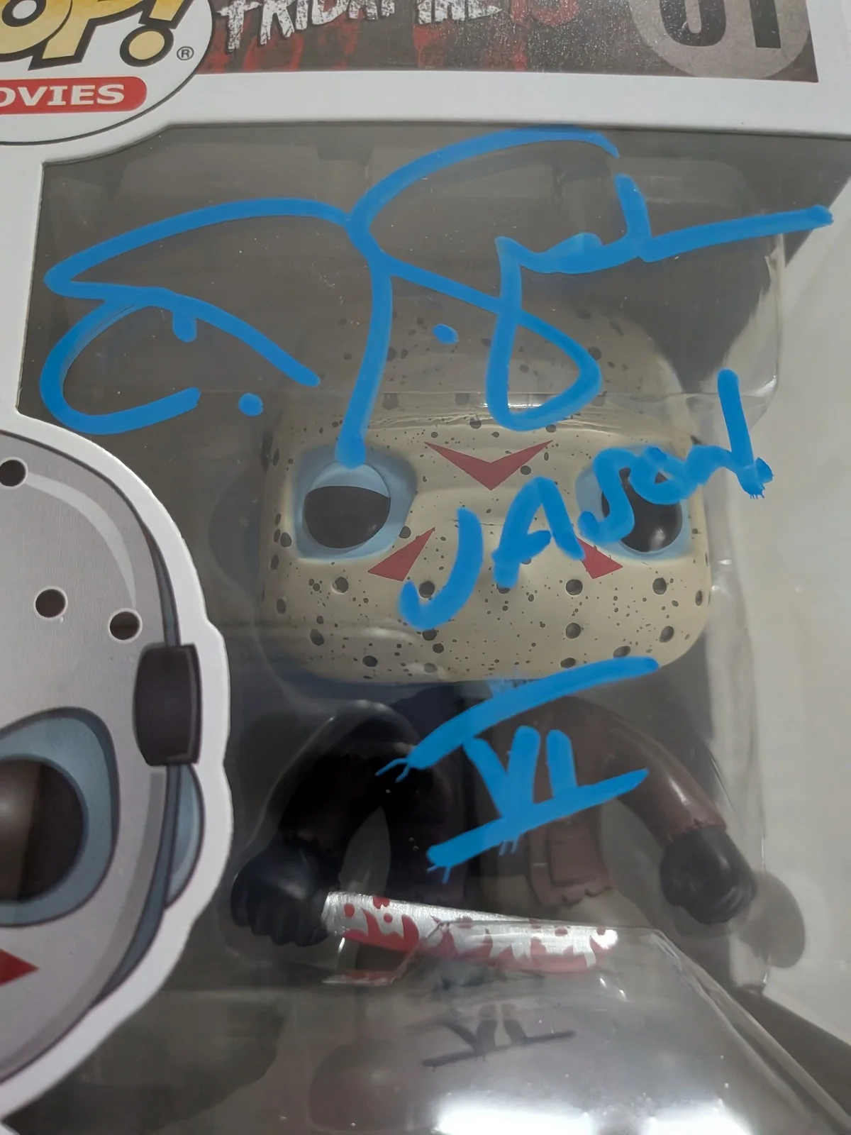 CJ GRAHAM Signed FUNKO POP JASON Friday the 13th Pt VI Autograph JSA COA, изображение 2