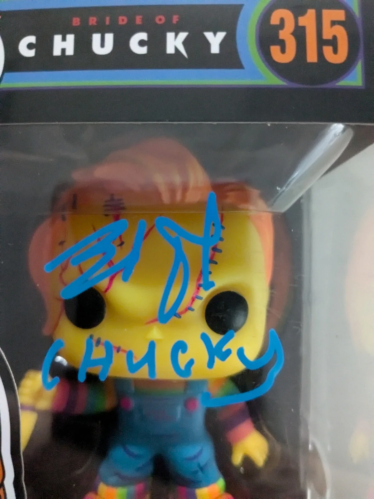 Brad DOURIF Signed FUNKO POP Blacklight Voice of Chucky Child’s Play JSA COA, image 2