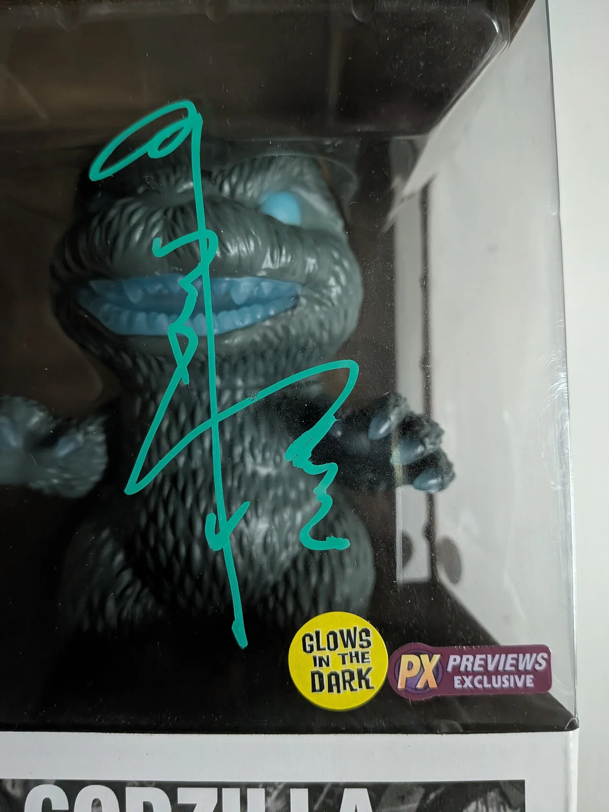 HARUO NAKAJIMA Suit Actor Signed 6" GODZILLA Glow in the Dark FUNKO POP JSA Bend, изображение 2