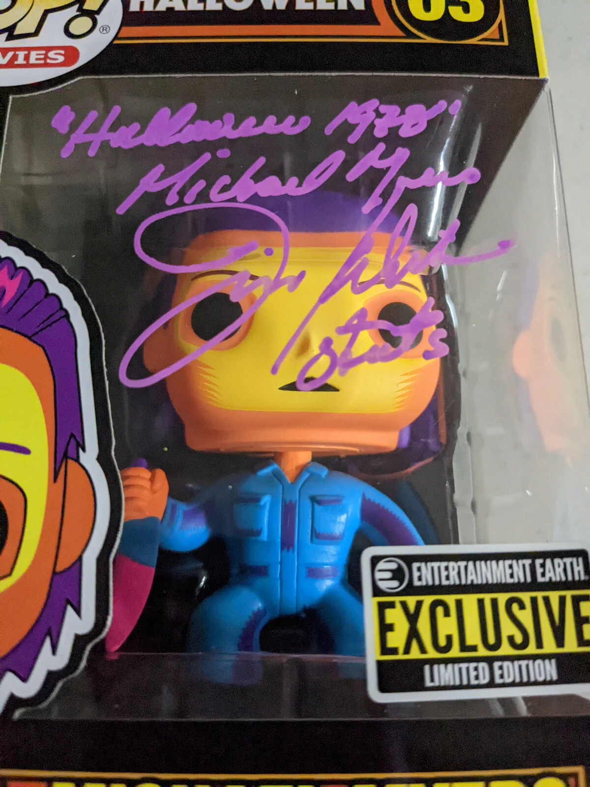 James Jim WINBURN Signed FUNKO POP BlackLight Michael Myers Halloween JSA COA P, изображение 2
