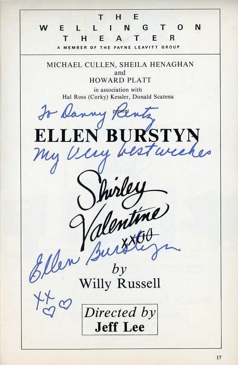 Ellen Burstyn — Ellen Burstyn- Signed Stagebill Program for "Shirley Valentine", image 2