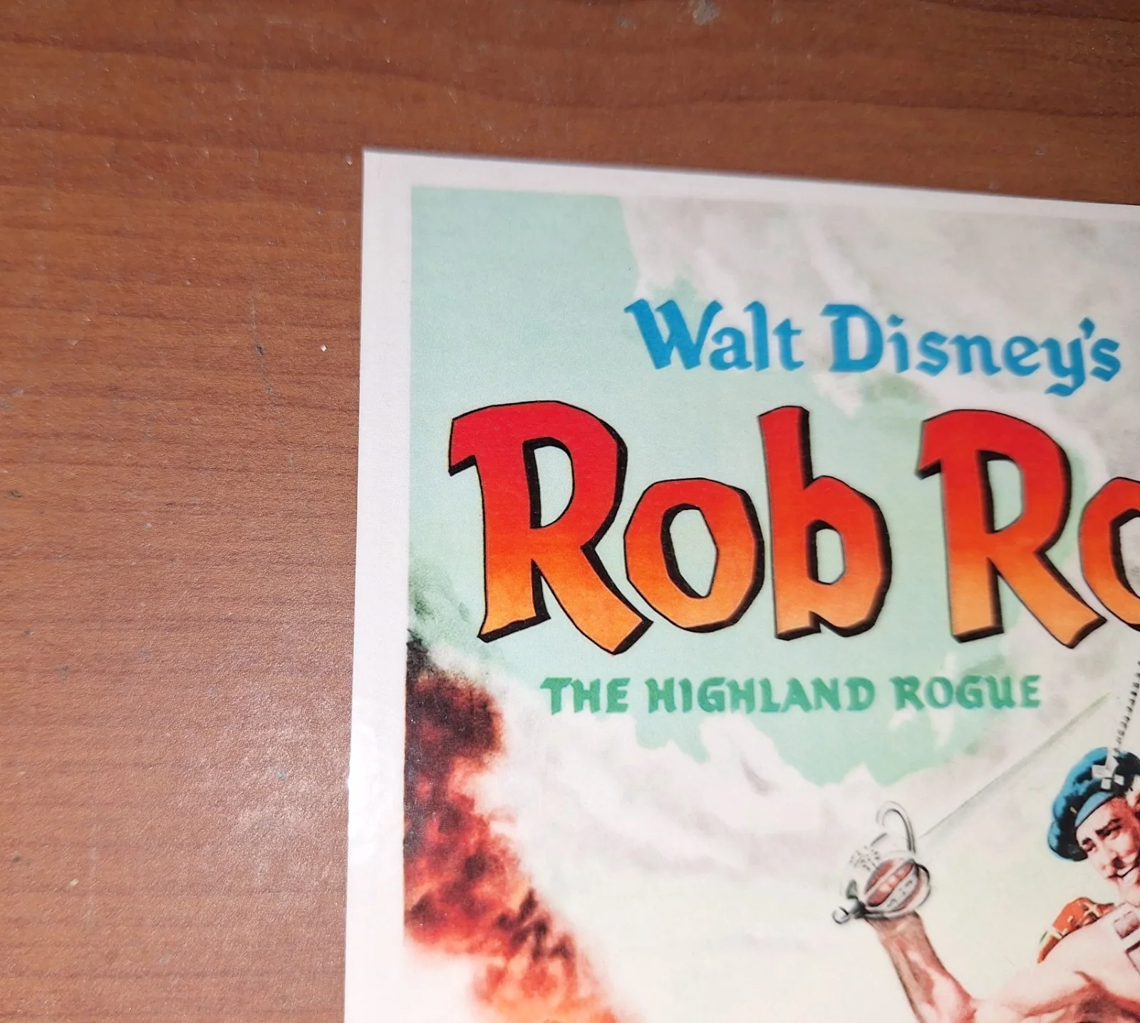 Disney Style "Rob Roy: The Highland Rogue" 1953 Premium Reproduction Postcard, image 4
