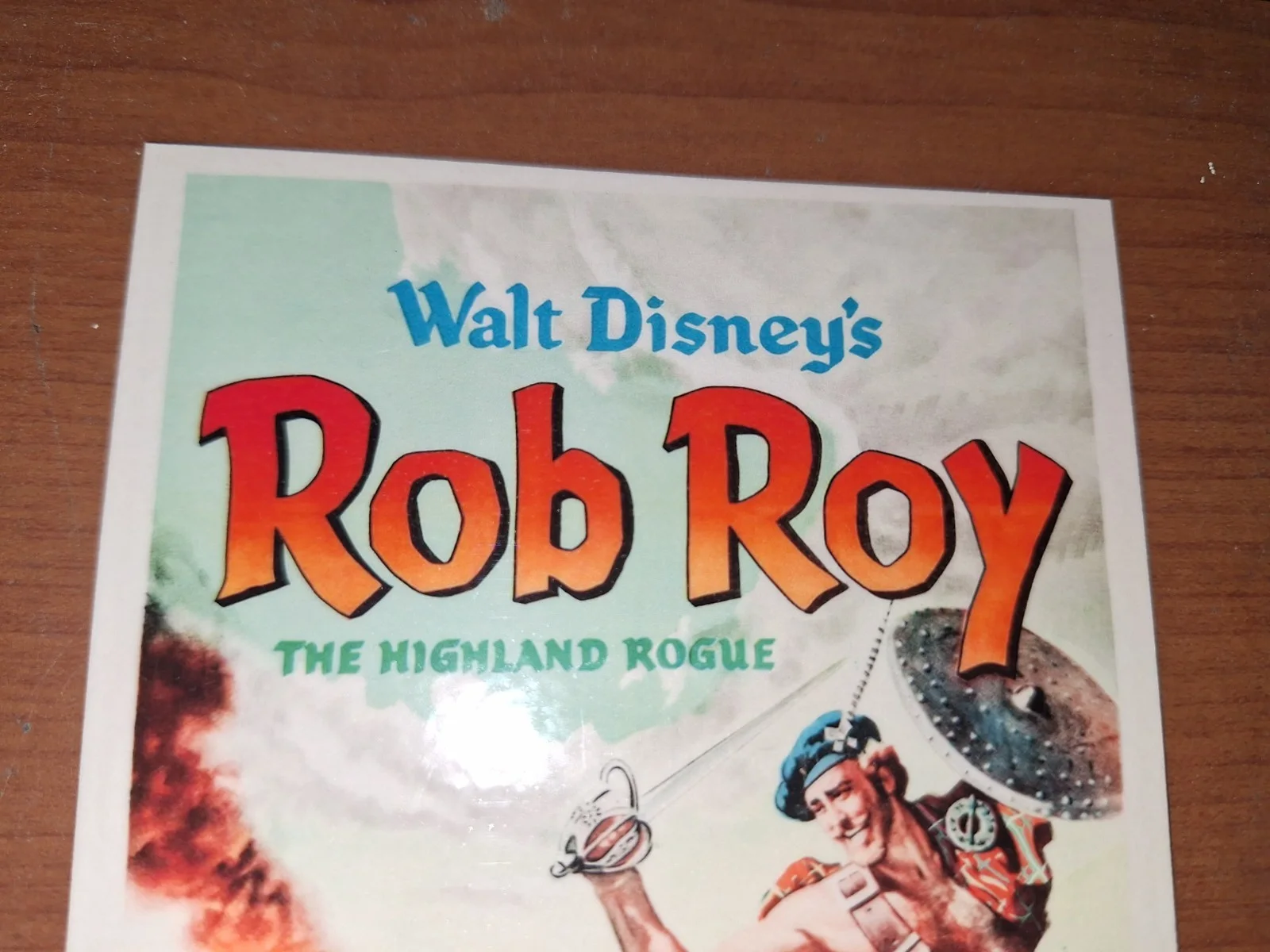 Disney Style "Rob Roy: The Highland Rogue" 1953 Premium Reproduction Postcard, image 5