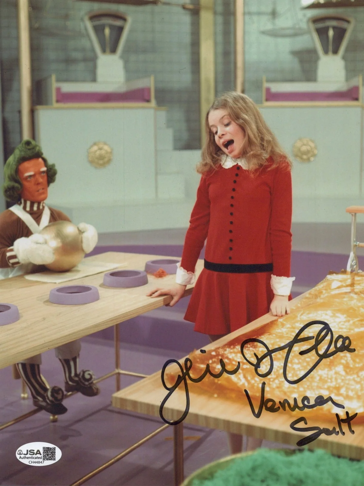 JULIE DAWN COLE — JULIE DAWN COLE Signed WILLY WONKA & THE CHOCOLATE FACTORY 8x10 Photo JSA COA