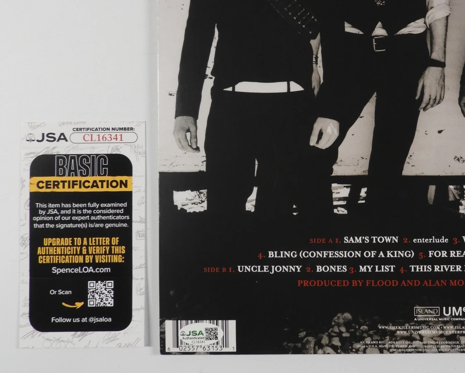 The Killers Brandon Flowers JSA Signed Autograph Record Album Vinyl Sam's Town, image 3