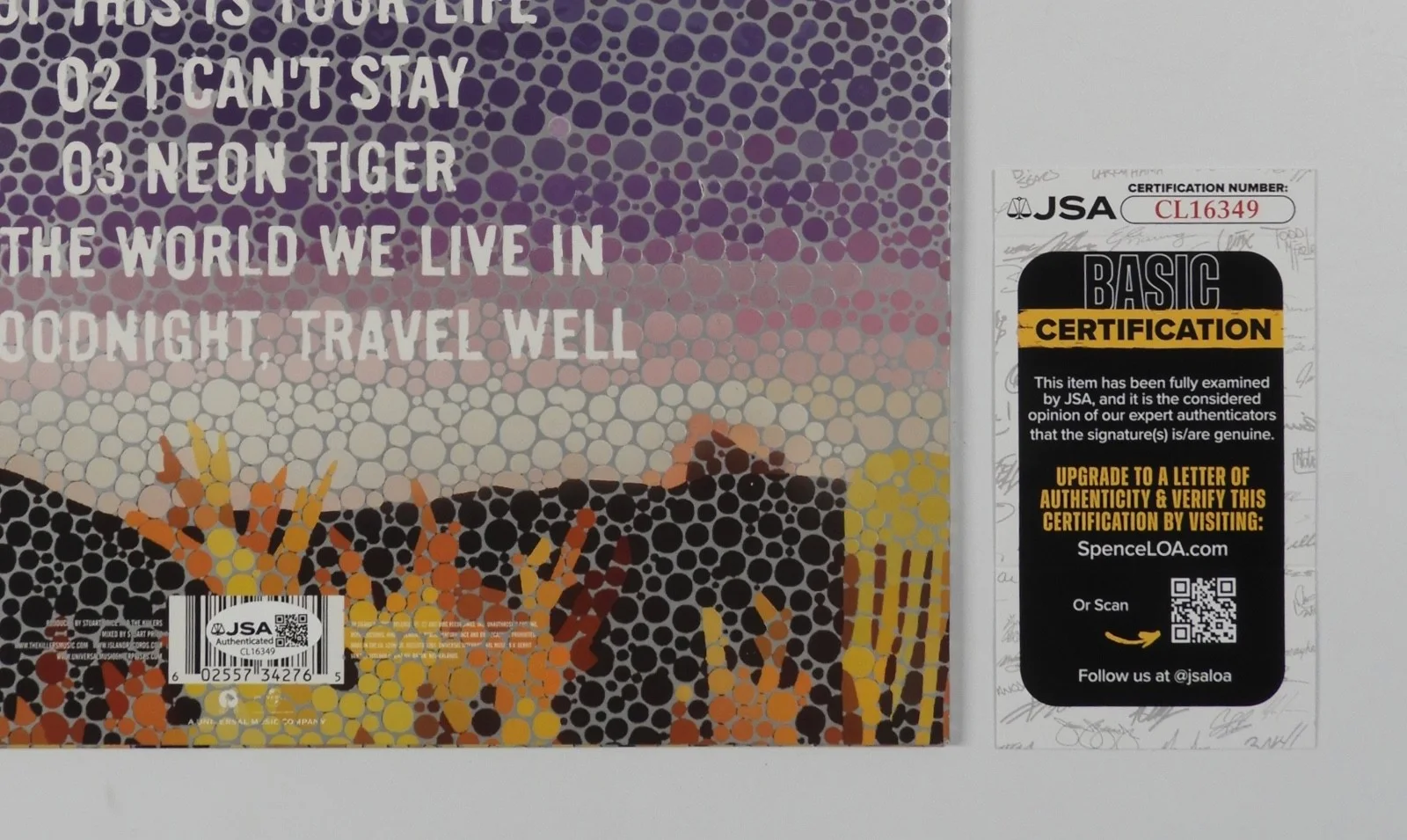 The Killers Brandon Flowers JSA Signed Autograph Record Album Vinyl Day & Age, изображение 3