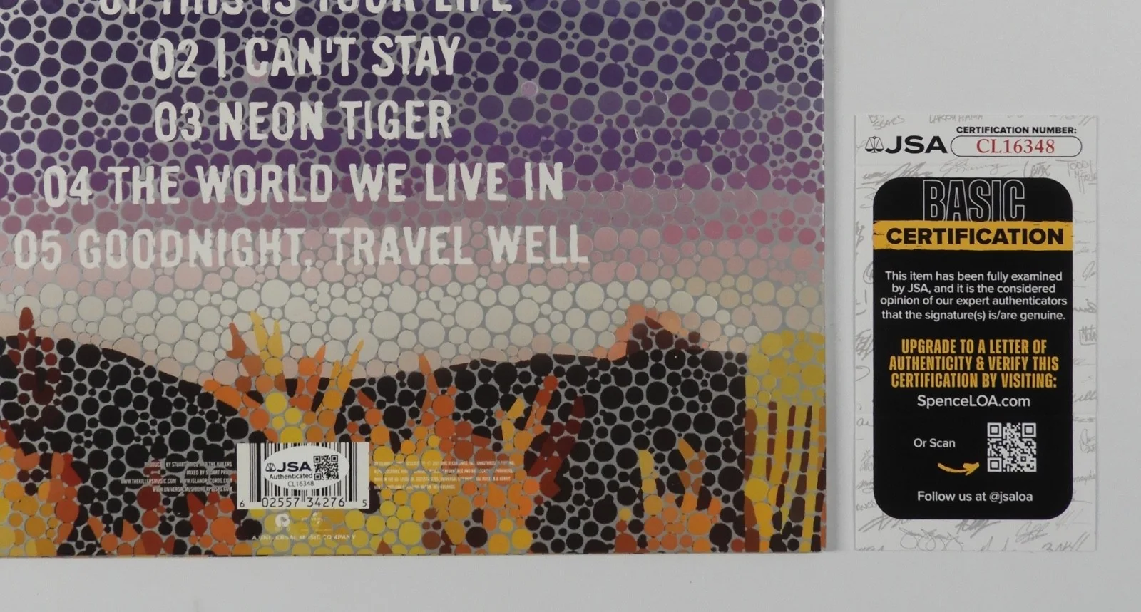 The Killers Brandon Flowers JSA Signed Autograph Record Album Vinyl Day & Age, изображение 3