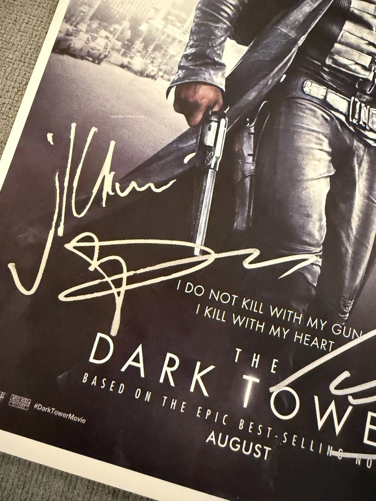 Matthew McConaughey, Idris Elba, Nikolaj Arcel — Dark Tower Movie Poster 11x17 Signed by Idris Elba, McConaughey & Arcel w/COA, image 3