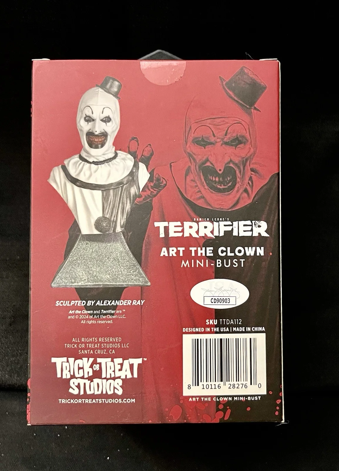 David Howard Thornton — David Howard Thornton signed Mini Bust Pop Art the Clown JSA Trick-Or-Treat ￼, изображение 4