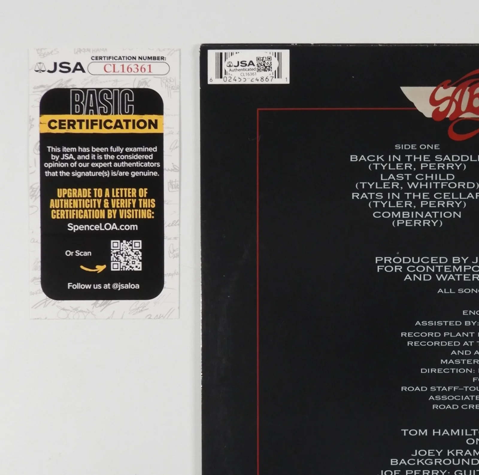 Steven Tyler Aerosmith JSA Signed Autograph Album Record Vinyl Rocks, изображение 3