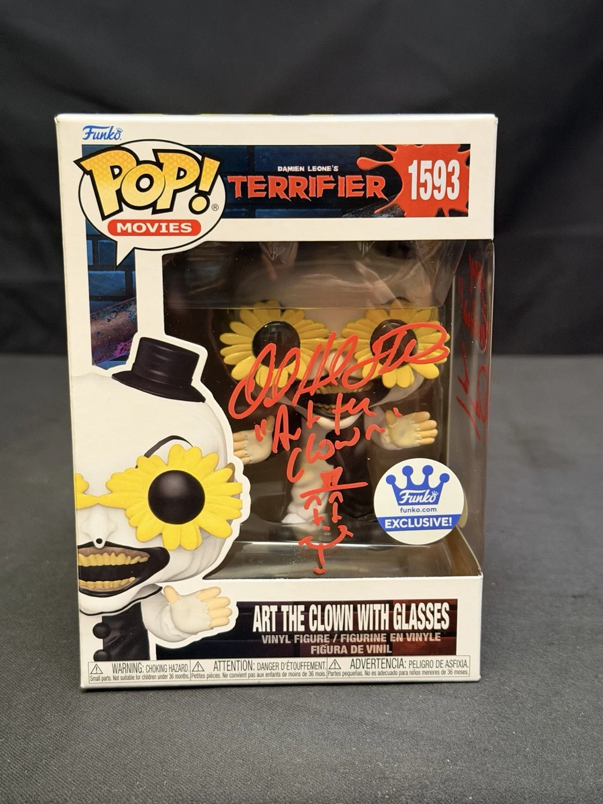 David Thornton, Howard Amelie Damian Leone — David Howard Thornton Art the Clown 2 Pop Set, Signed Amelie McLain Damien JSA, image 3