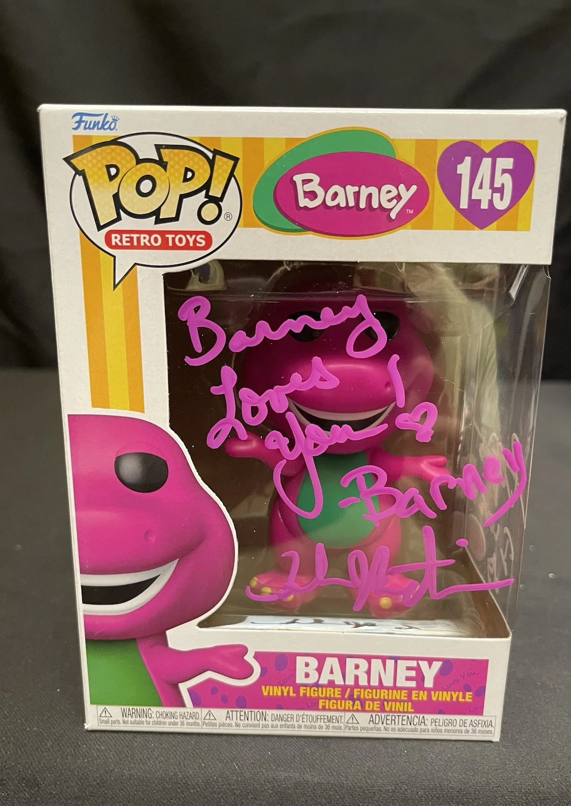 Bob West And Josh Martin — Barney Signed Bob West & Josh Martin Funko Pop 145 JSA COA