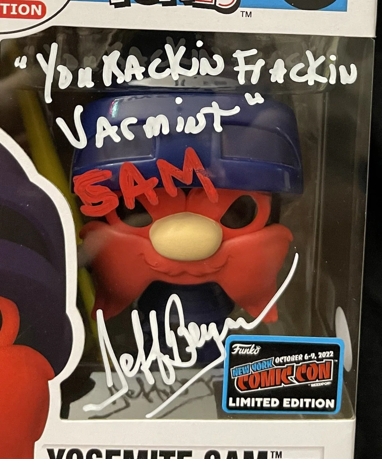 Jeff Bergman — Jeff Bergman Signed Yosemite Sam Funko Pop #1209 JSA RARE, image 2