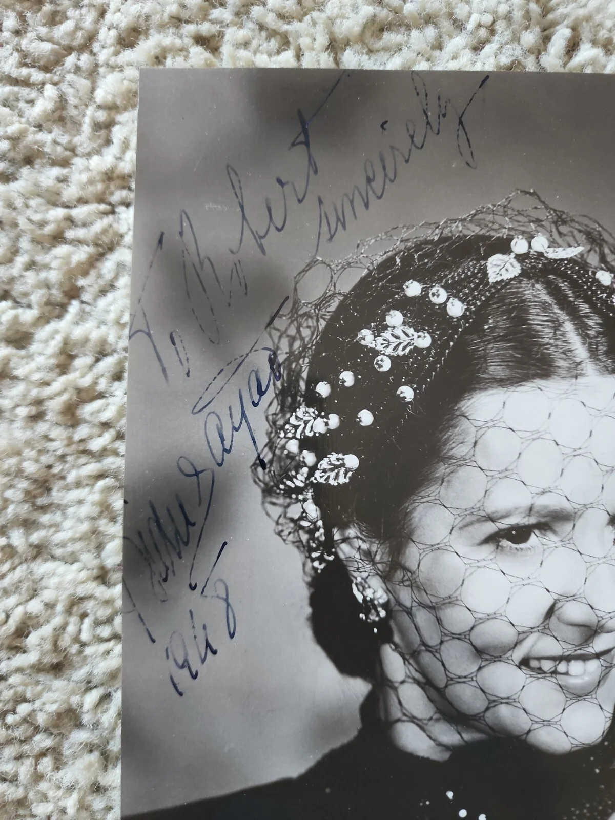 Autograph Bidu Sayao Brazilian Opera Singer signed photo 1948, изображение 2