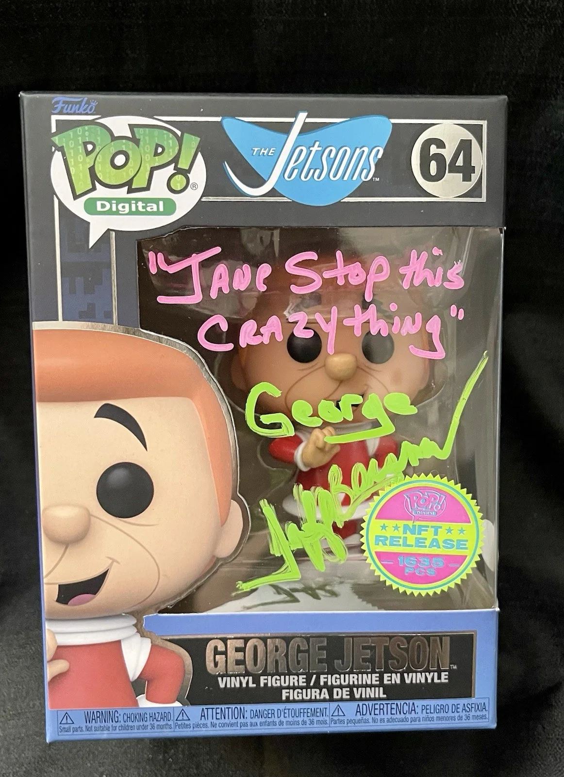 Jeff Bergman — Jeff Bergman The Jetsons George Jetson Voice Actor #64 Signed Funko JSA RARE