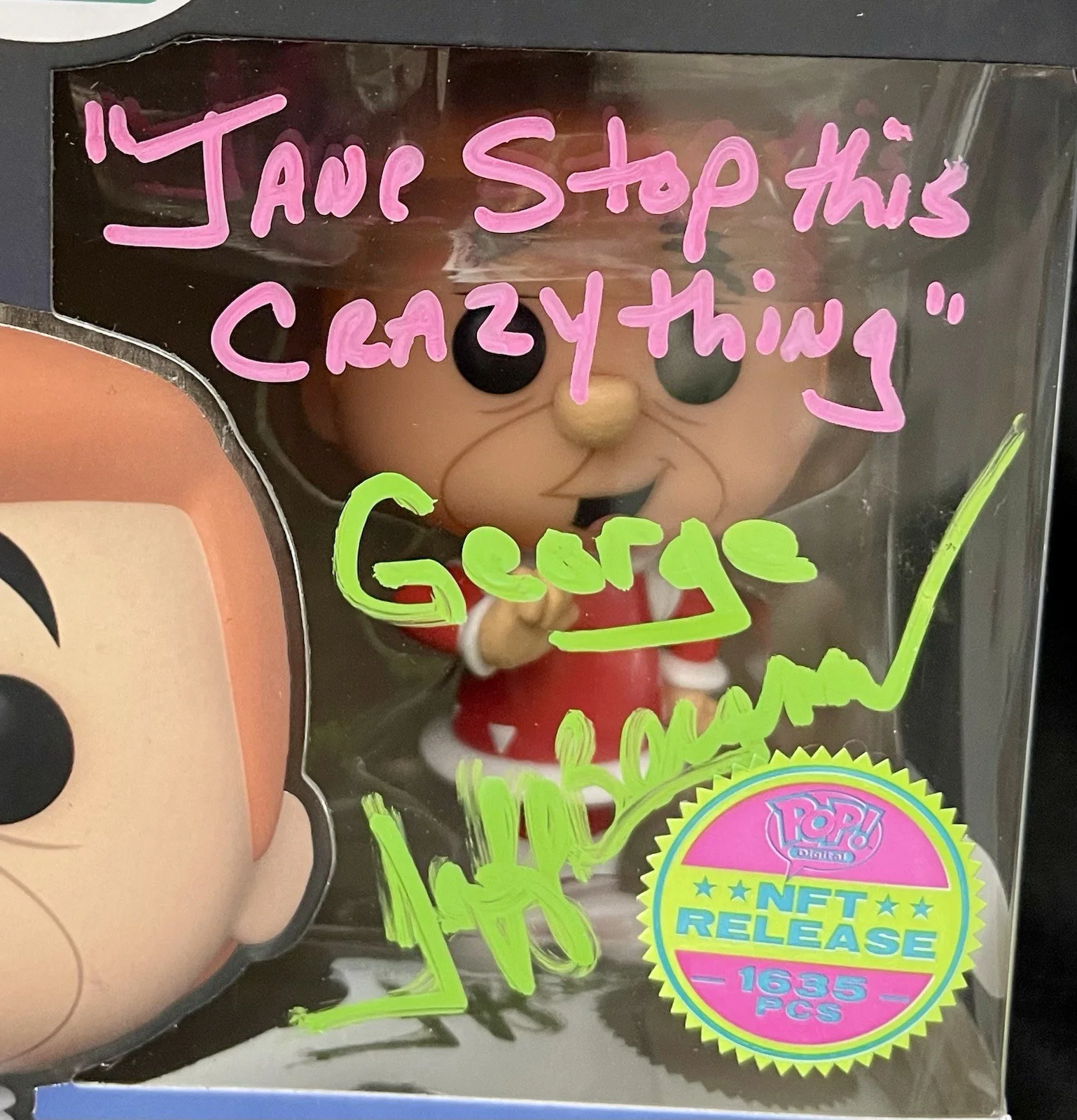 Jeff Bergman — Jeff Bergman The Jetsons George Jetson Voice Actor #64 Signed Funko JSA RARE, image 3