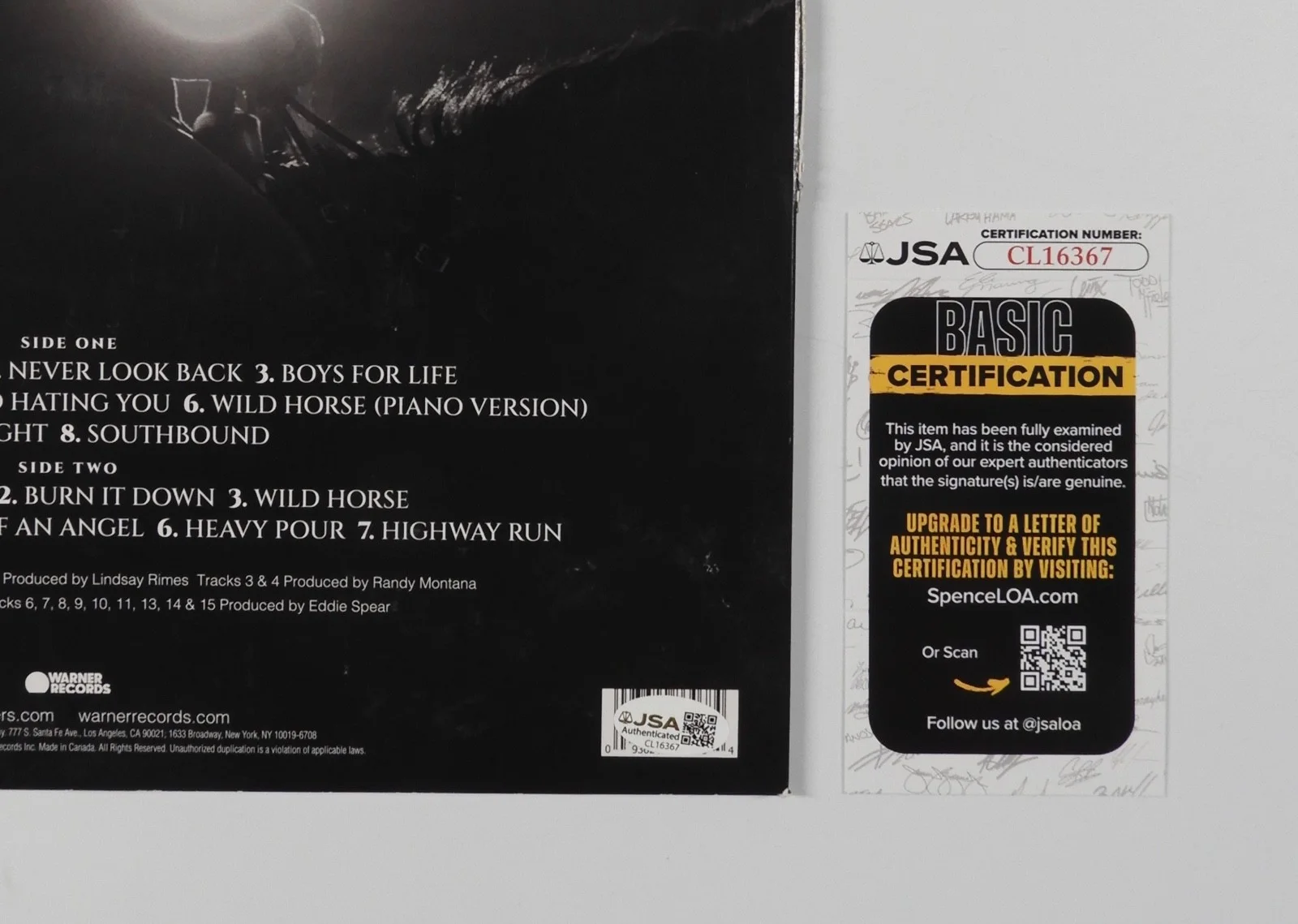Warren Zeiders JSA Signed Autograph Album Record Vinyl 717 Tapes, image 3