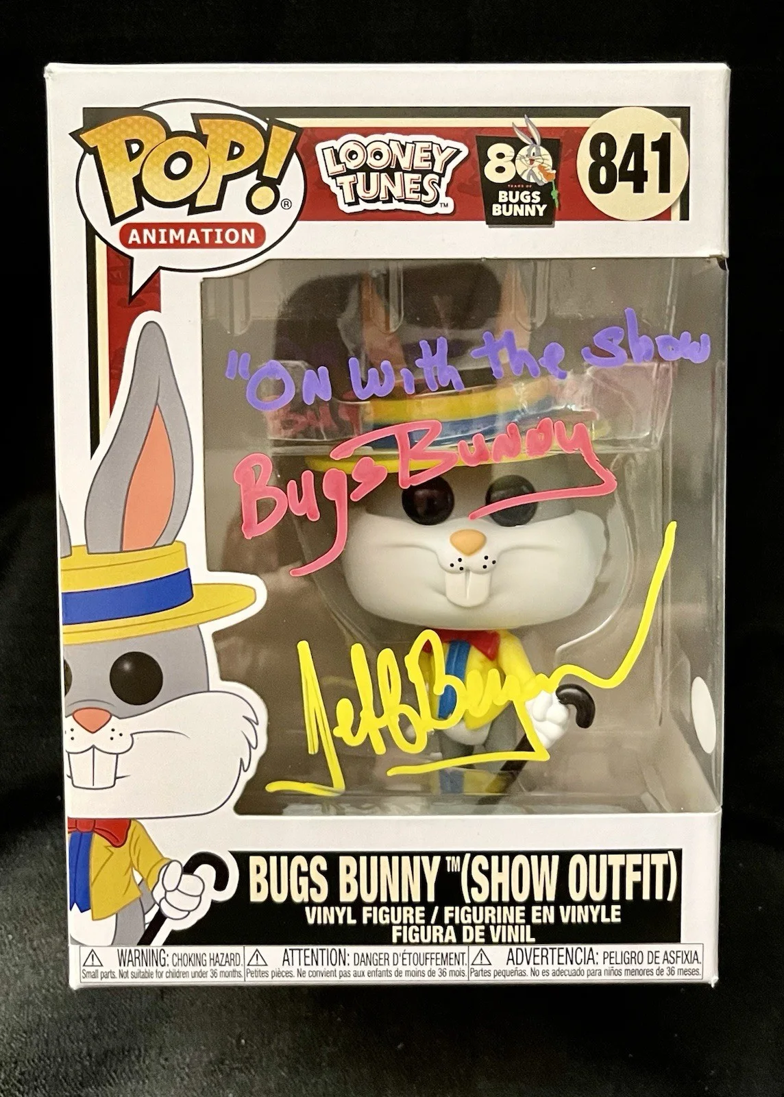 Jeff Bergman — Jeff Bergman 2 Funko Pop Set Bugs Bunny & Sylvester Tweety 309 Signed JSA