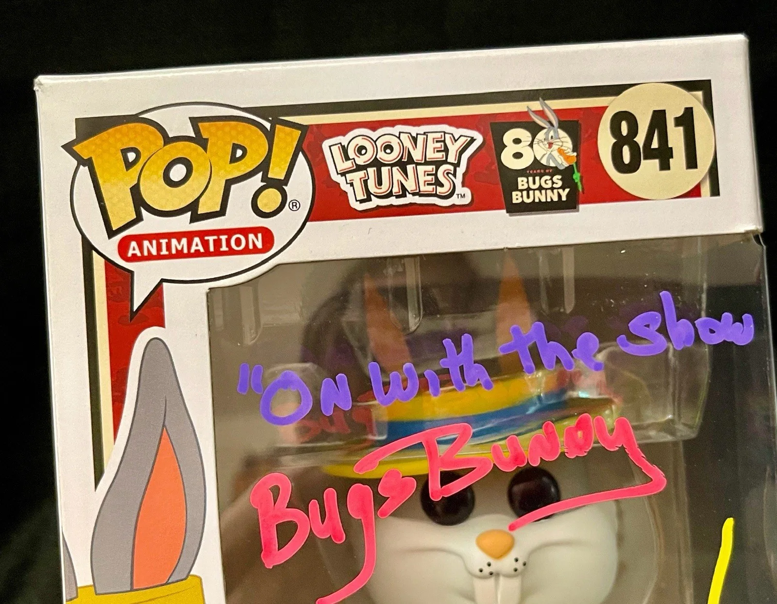 Jeff Bergman — Jeff Bergman 2 Funko Pop Set Bugs Bunny & Sylvester Tweety 309 Signed JSA, image 3