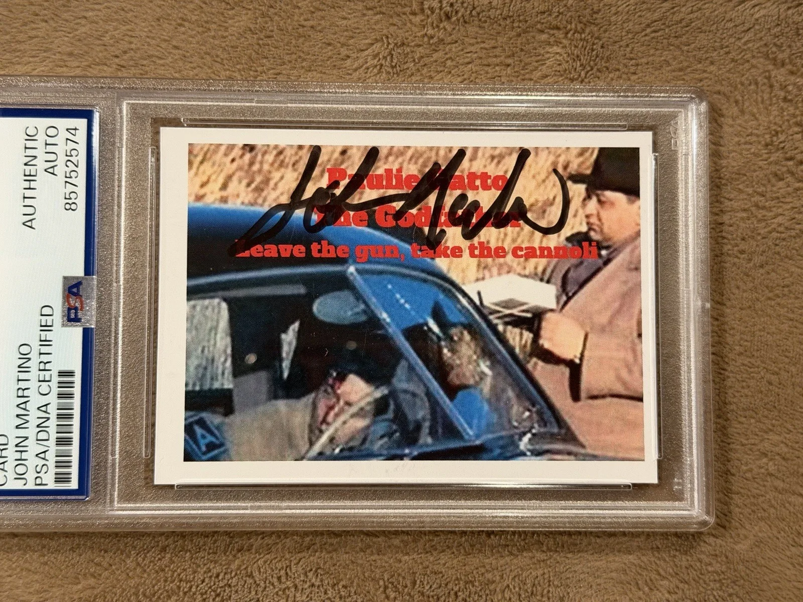 John Martino Signed Godfather Card PSA Autograph Authentic Paulie Actor, изображение 2