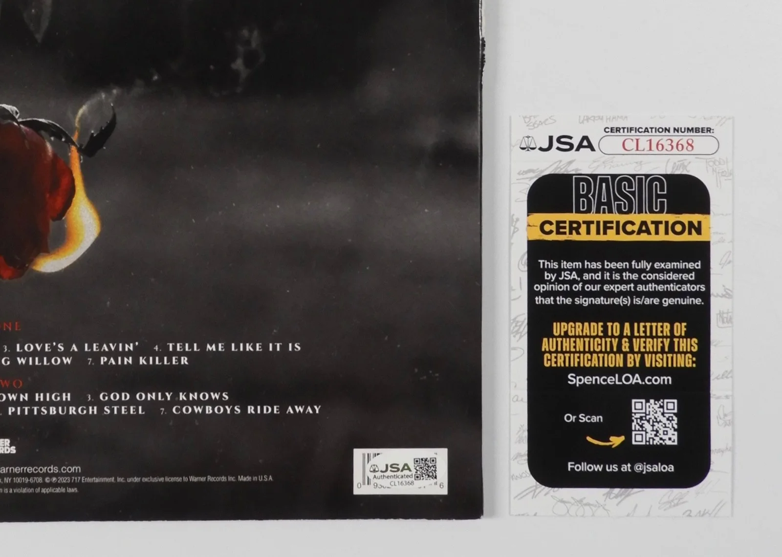 Warren Zeiders JSA Signed Autograph Album Record Vinyl Pretty Little Poison, image 3