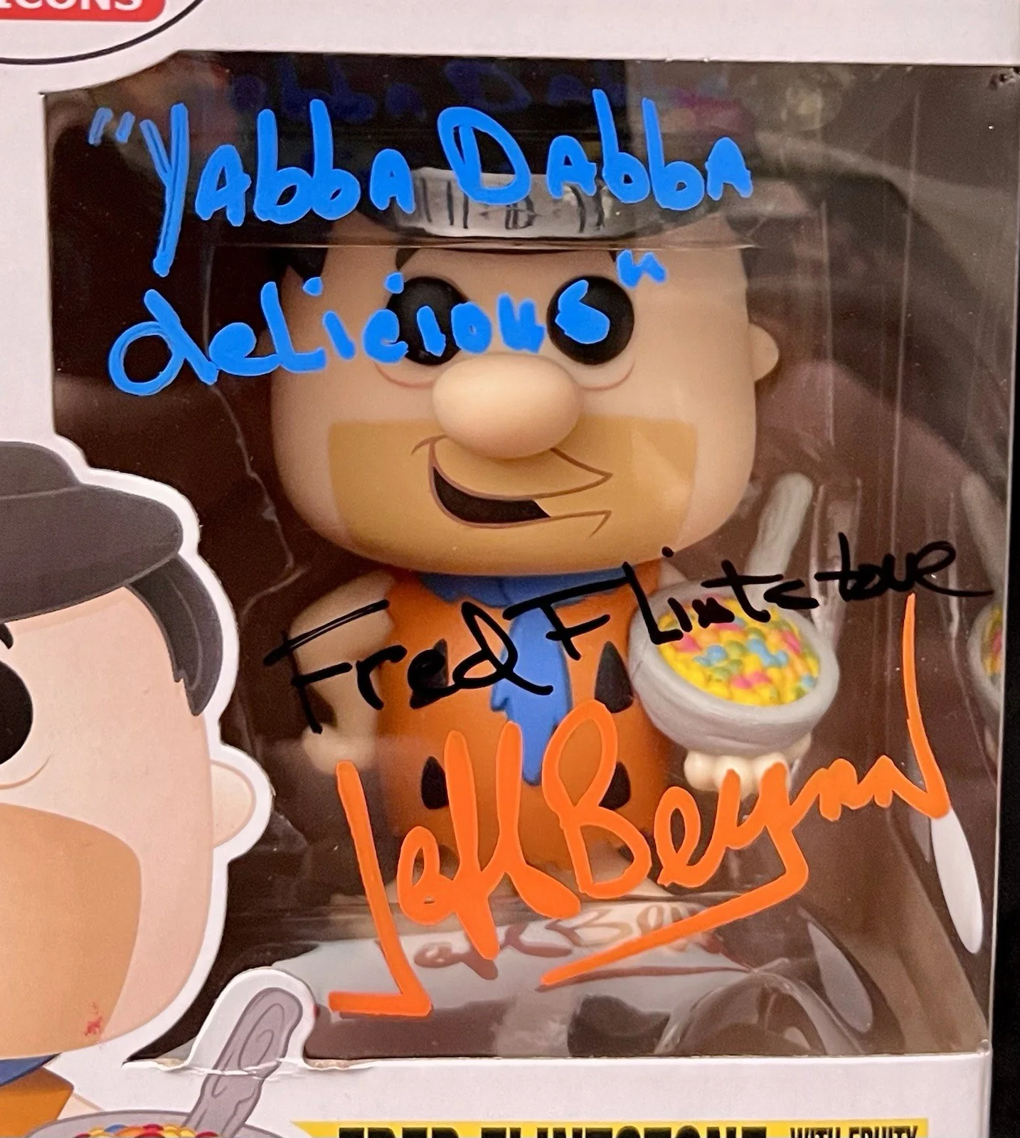 Jeff Bergman — Jeff Bergman 2 Funko Pop Set Tweety & Fred Flintstone Signed Inscriptions JSA, изображение 2