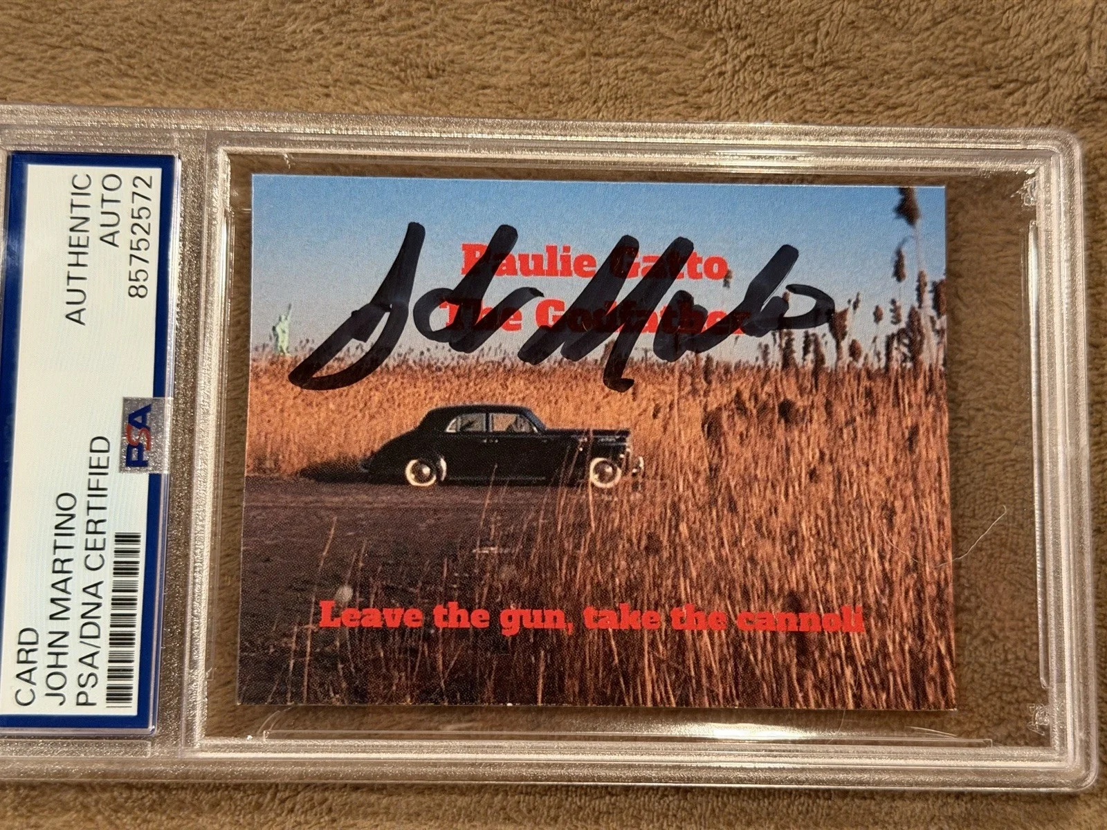 John Martino Signed Godfather Card PSA Autograph Authentic Paulie Actor, изображение 2