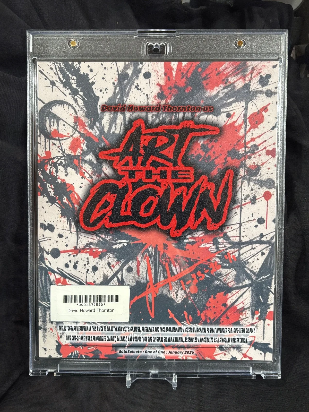 David Howard Thornton, Samantha Scaffidi, Daniel Roebuck — Art the Clown Autograph – David Howard Thornton – 1/1 Cut Signature 8x10 COA, image 2