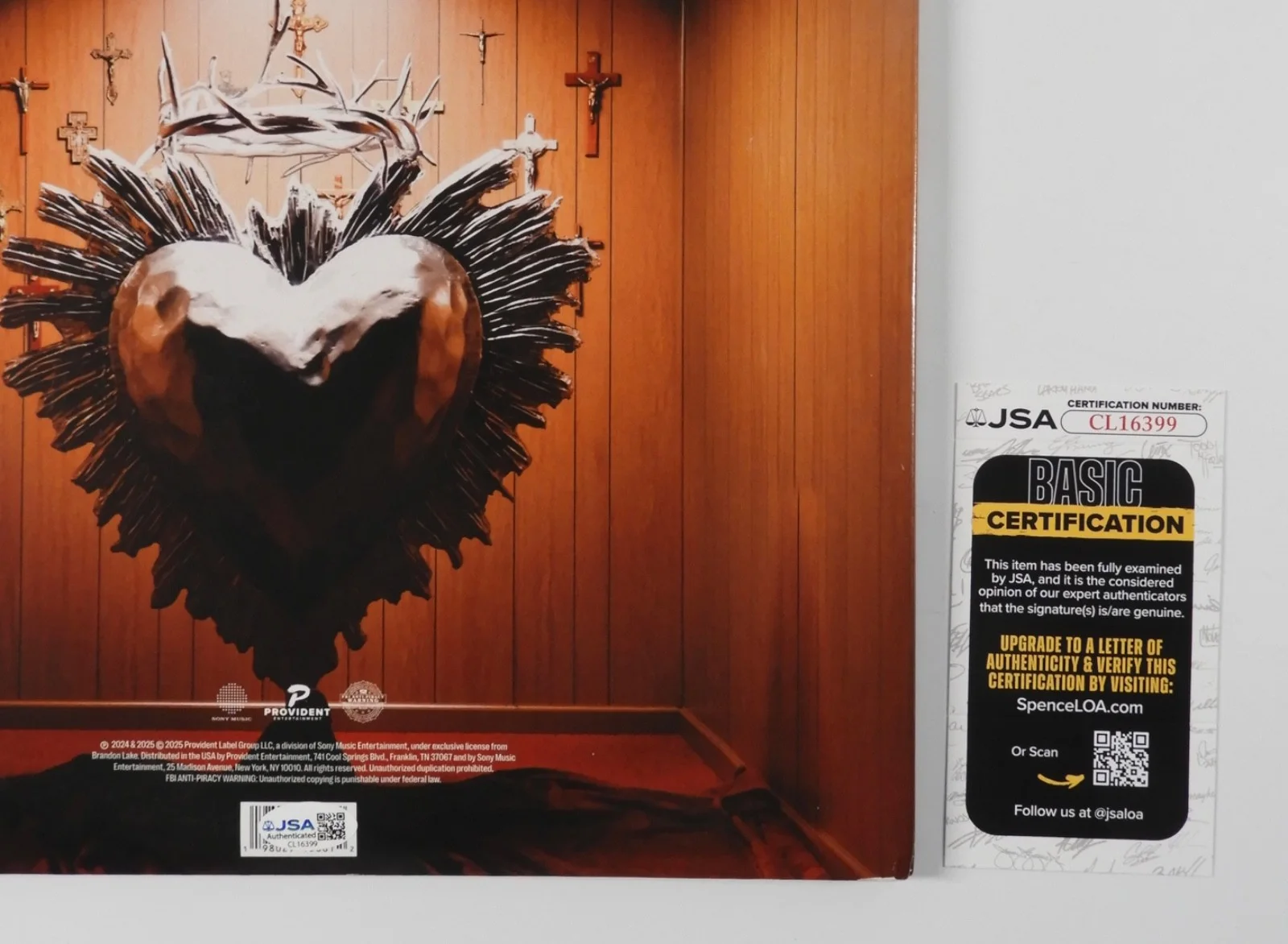 Brandon Lake JSA Signed Autograph Album Record Vinyl King Of Hearts, изображение 3