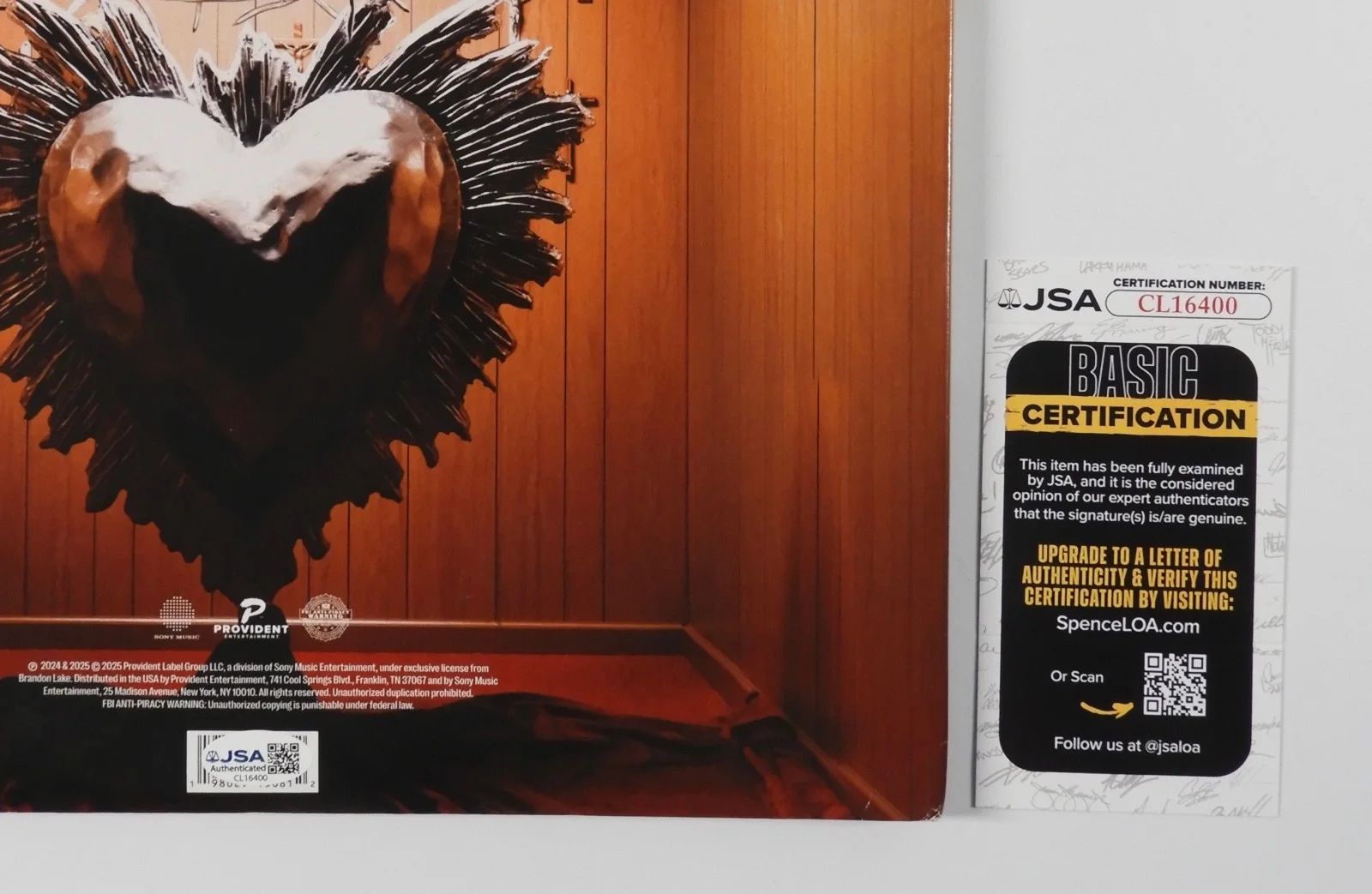 Brandon Lake JSA Signed Autograph Album Record Vinyl King Of Hearts, изображение 3