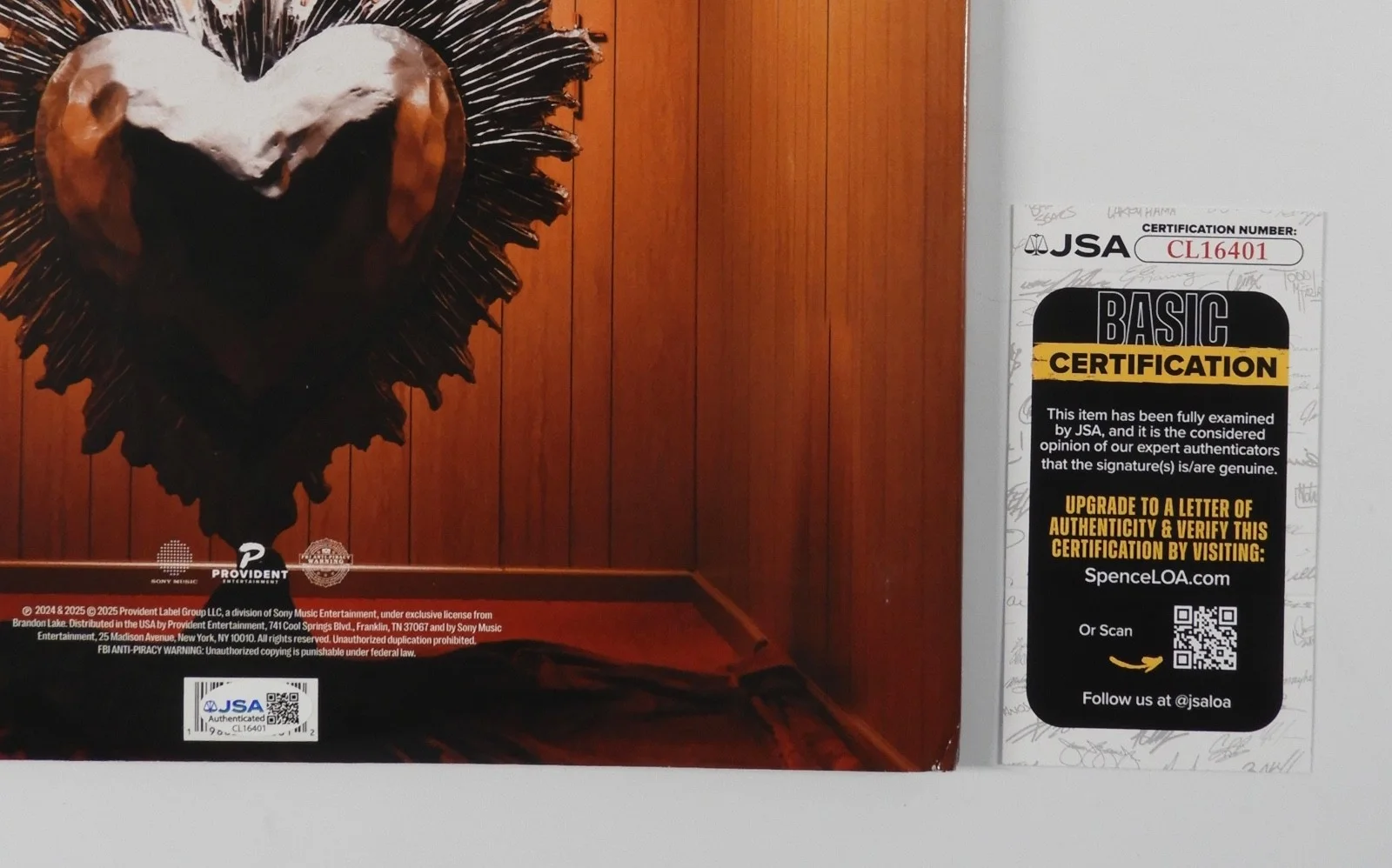 Brandon Lake JSA Signed Autograph Album Record Vinyl King Of Hearts, изображение 3
