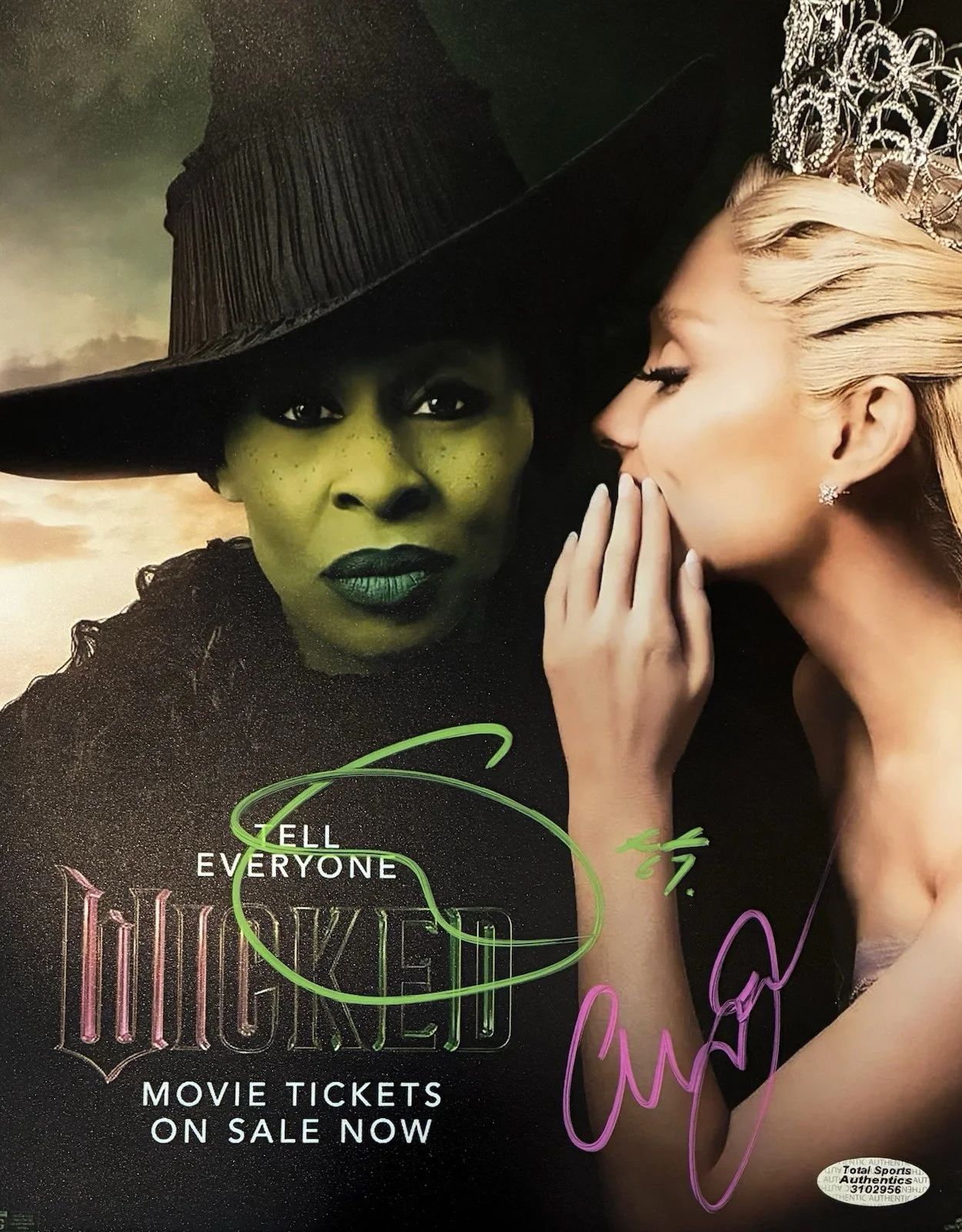 Ariana Grande, Cynthia Erivo — WICKED: Signed 8x10 ARIANA GRANDE + CYNTHIA ERIVO Authentic Autographs w/COA