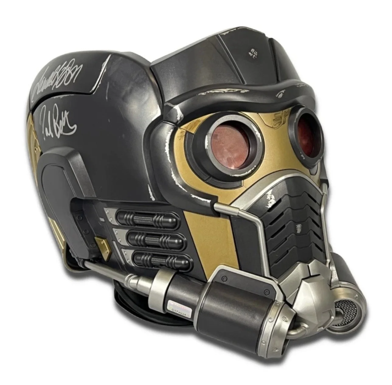 Samuel L Jackson, Paul Rudd, Karen Gillan & Paul Bettany — Samuel L Jackson, Paul Rudd Cast signed Starlord Mask JSA LOA Guardians Marvel
