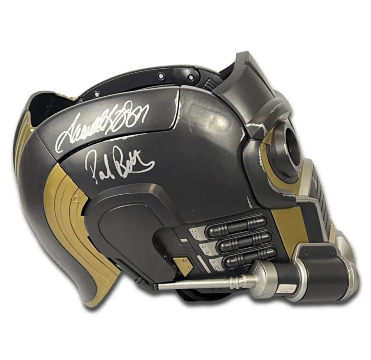 Samuel L Jackson, Paul Rudd, Karen Gillan, Paul Bettany — Samuel L Jackson, Paul Rudd Cast signed Starlord Mask JSA LOA Guardians Marvel, изображение 2