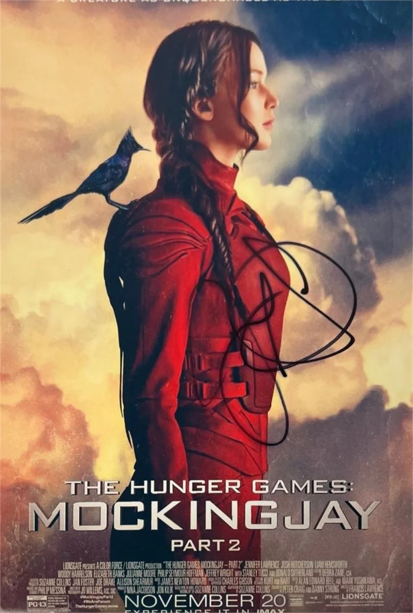 Jennifer Lawrence — Jennifer Lawrence Signed 8x11.5 Mockingjay Part 2 Photo Katniss COA