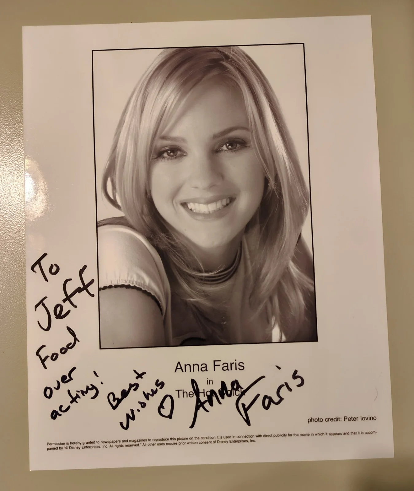 Anna Faris — ⭐️Authentic⭐️ Anna Faris Signed The Hot Chick Movie Promo Photo Press Still