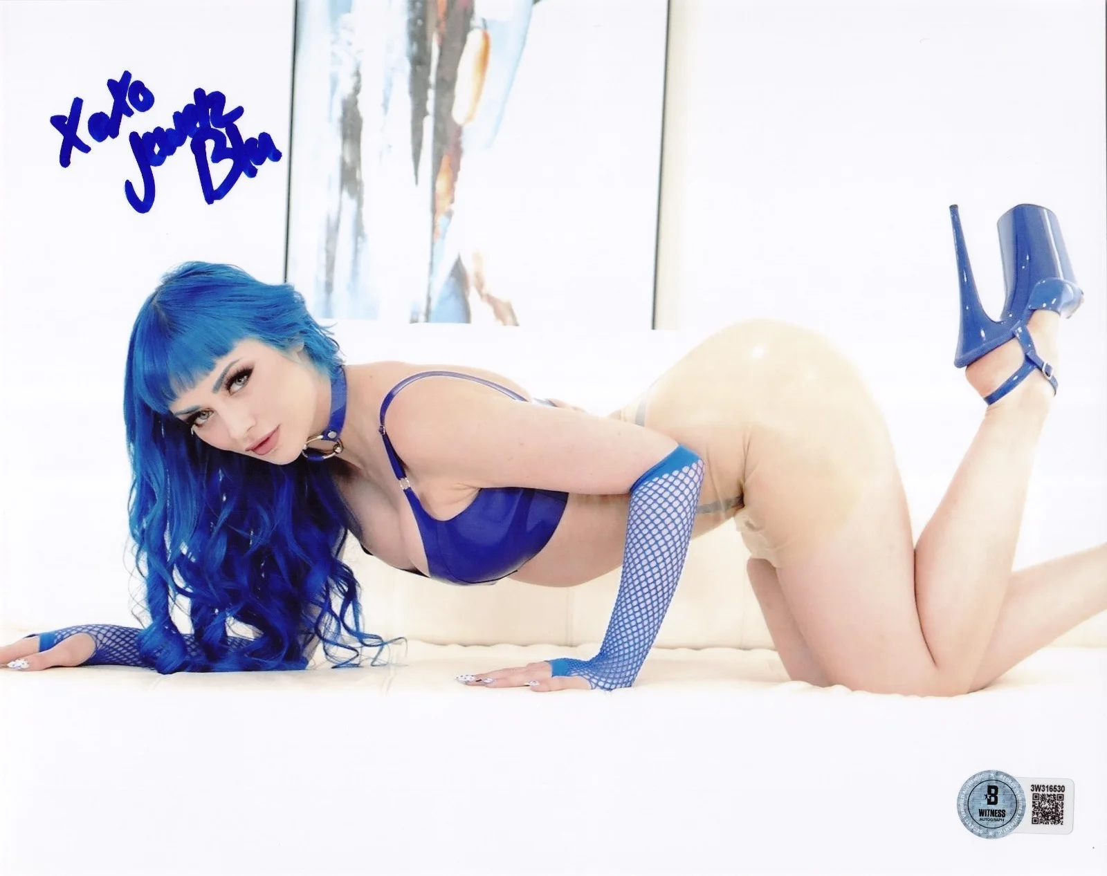 Jewelz blu — Hot Sexy Jewelz Blu Signed 8x10 Photo Adult Star Autograph Beckett Hologram