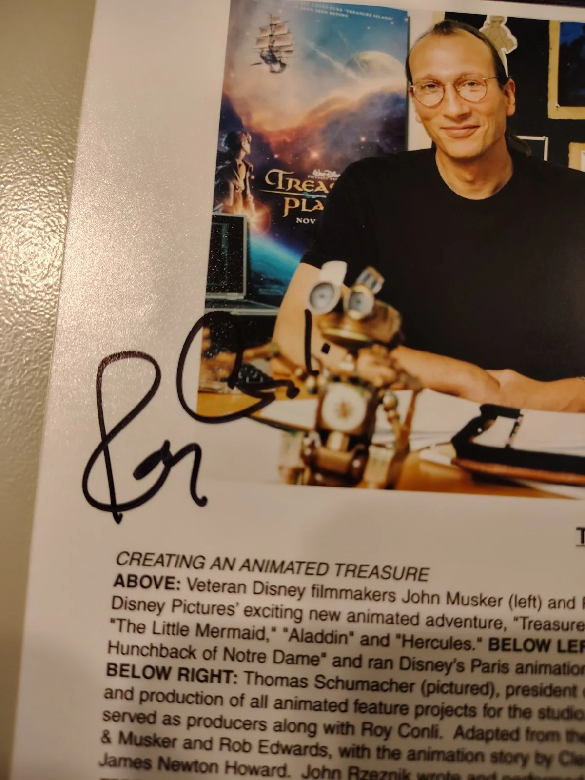 Roy Conli — ⭐️Authentic⭐️ Roy Conli Signed Treasure Planet Disney Promo Press Still, image 2