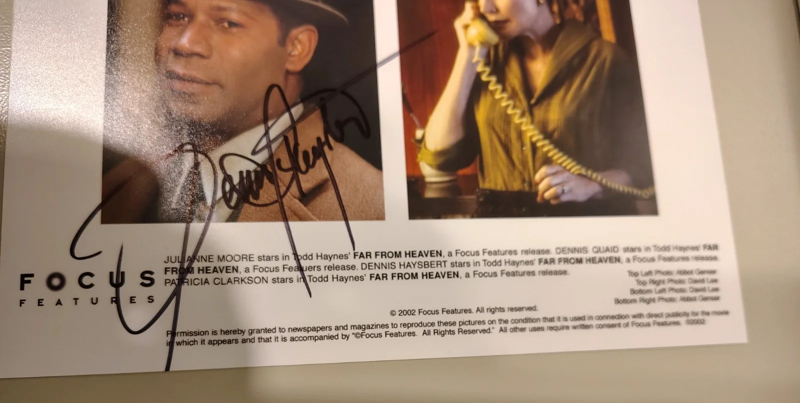 Dennis Haysbert — Authentic Dennis Haysbert Signed Far From Heaven Movie Promo Photo Press Still, изображение 3