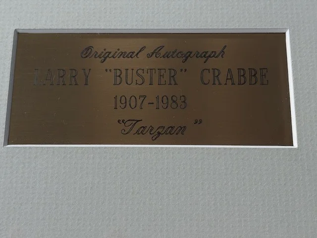 Larry, quot, Buster, Crabbe 1907-1983 — Original Tarzan Autograph, Framed, image 2