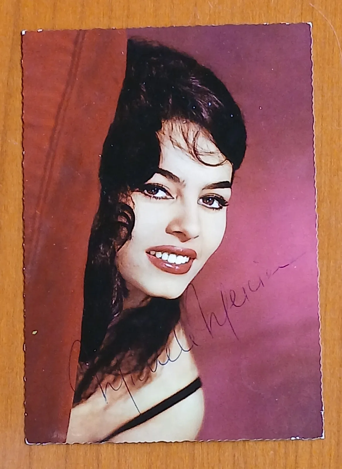 Michele Mercier — Michele Mercier, Signed Autographed Photo Card 6x4, image 2
