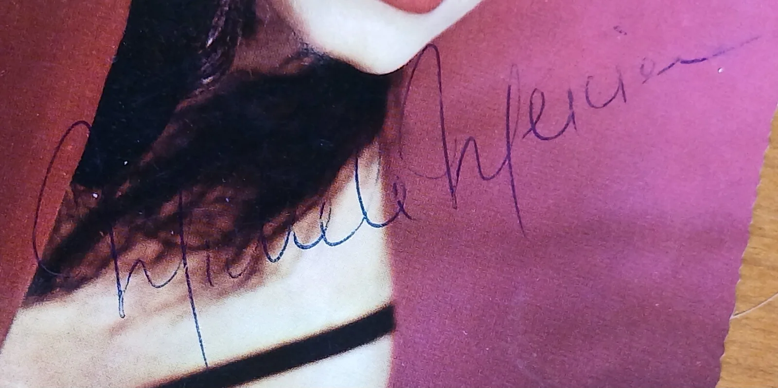 Michele Mercier — Michele Mercier, Signed Autographed Photo Card 6x4, image 3