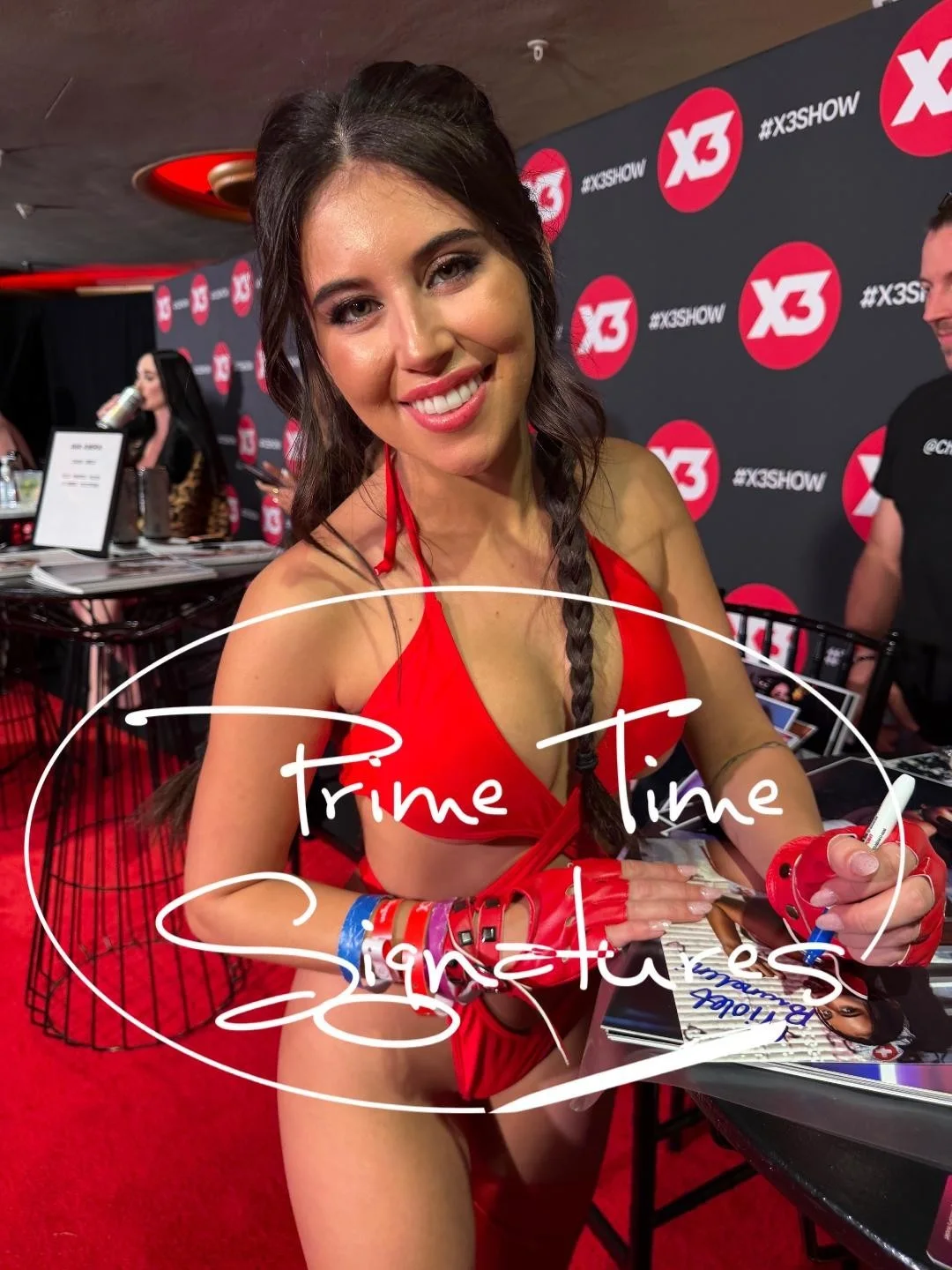 Violet Brandani — Hot Sexy Violet Brandani Signed 8x10 Photo Adult Star Autograph Beckett Hologram, изображение 2